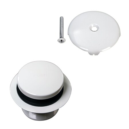 Westbrass Tip Toe Tub Trim Set W/ One-Hole Overflow Faceplate in Powdercoated White D93-50